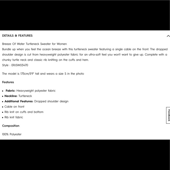 NWT Roxy Breeze of Water Turtleneck  Sweater - Picture 7 of 8